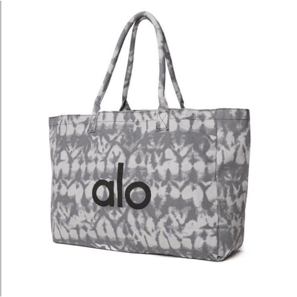 Alo Yoga Shopping Bag - Gray and White Tote Bag